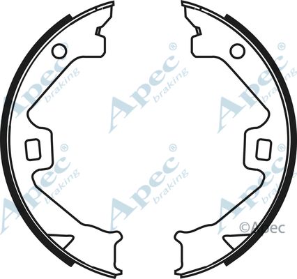 APEC BRAKING Piduriklotside komplekt,seisupidur SHU646